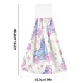 thumbnail image 6 of Yayeee Kitchen Hanging Hand Towels Set of 2 with Loop Bathroom Absorbent Tie Towel, Pink Skates, 6 of 7