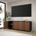 thumbnail image 6 of Lillian Rectangular TV Stand for TV's up to 75" in Black Grain/Satin Walnut, 6 of 6