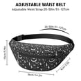 thumbnail image 3 of Fanny Pack Black White Halloween Candle Eye Bat Pattern Waist Pack Bag,Running Cross Bag,Waterproof Large Fanny Packs for Women Men for Travel Running Hiking Cycling, 3 of 6