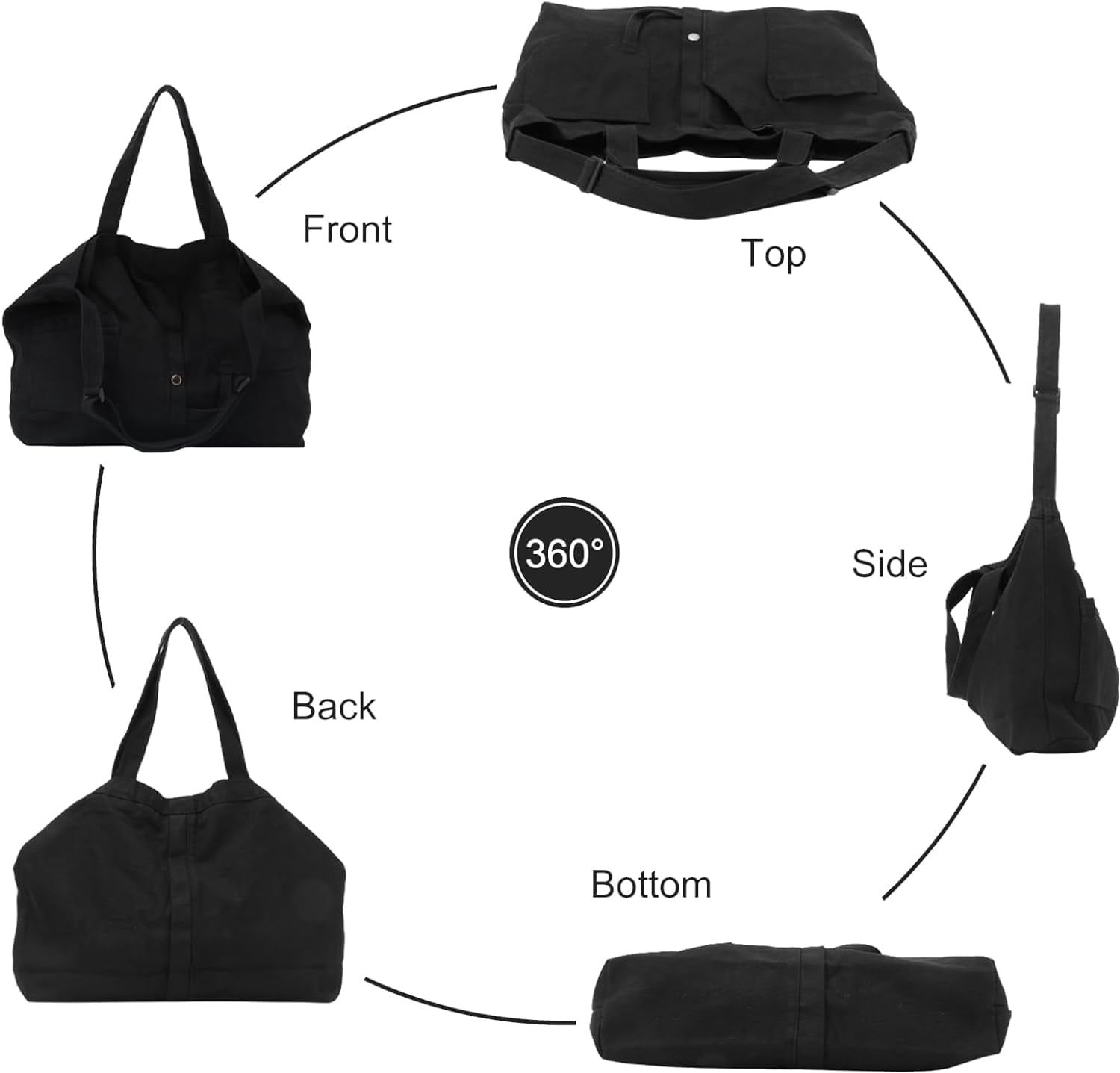 Soft Denim Handbag for Women Casual Hobo Tote Bag Retro Crossbody Bag Large Capacity Denim Purses