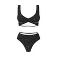 thumbnail image 4 of Daiia Spider Web Black Women's Bikini Set Two Piece Swimsuit High Waisted Bikini Adjustable Straps Bikini Perfect for Beach, Pool, and Summer Vacation-, 4 of 9