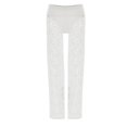 thumbnail image 3 of Women's Lace See Through High Waisted Patchwork Long Straight Pants Pants Outfits Women Pants Suits Womens Business Attire Suits Wedding Suits Women Light Skirt Suit Formal Leather Outfits for Women, 3 of 3