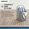 thumbnail image 5 of SUNJOY Aluminum Pool Float Storage Rack, 16-Inch Outdoor Wicker Poolside Float Organizer, Pool Float Caddy for Cushions, Floaties, Noodles, Pool Toys, Grey, 5 of 10