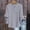 *Gray, variant on ClodeEU Womens Ruffle 3/4 Sleeve Blouse Tops ,V Neck Business Casual Blouses Shirts with Buttons White,Womens Plus XXXL