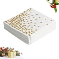 thumbnail image 2 of 20PCS Dots Pattern Paper Napkin Disposable Napkin Tissue Party Tissue Napkin for Party Gathering Festival (Golden), 2 of 8