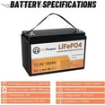 thumbnail image 5 of BtrPower 12 Volt 12v 100ah Lithium Lifepo4 Battery, 4 Pack, 5 of 11