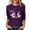 Purple, variant on Yuhangmm Halloween Shirts for Women Casual Women T Shirts Short Sleeve Crew Neck Graphic Print for Everyday Comfort and Style White S