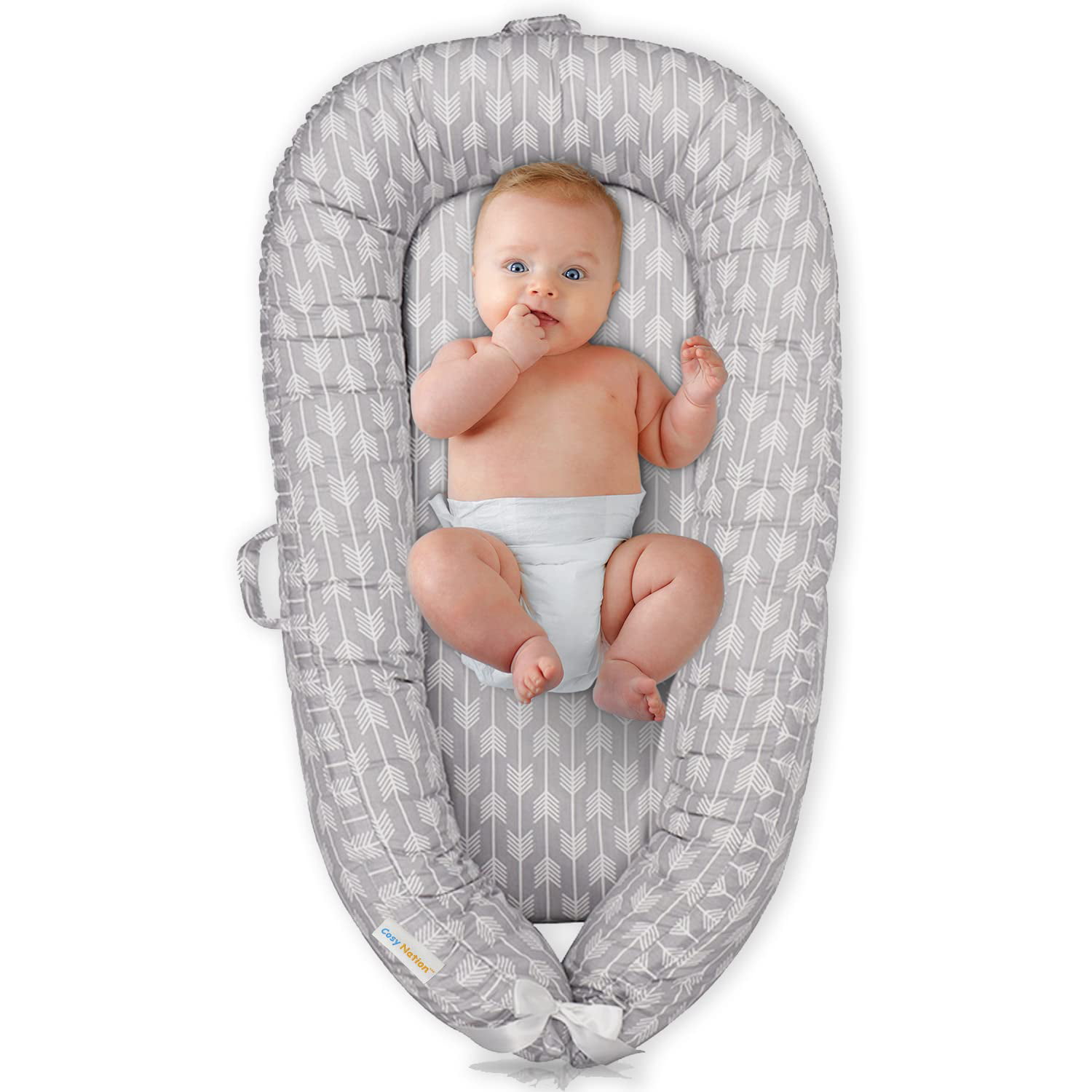 Perfect Playtime or Tummy Time Leaf Portable Nest for Travel Rainbow Double Sided Baby Nest Newborn Baby 