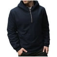 thumbnail image 2 of Sudadera con capucha para hombre, de colores sólidos, informal, con cremallera, sudadera con capucha, manga larga, bolsillo, sudadera deportiva, blusa de poliéster para hombre, 2 of 9