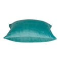 thumbnail image 4 of 22" X 7" X 22" Transitional Aqua Solid Pillow Cover With Poly Insert, 4 of 4