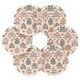 thumbnail image 7 of Yayeee 6 PCS Drink Coasters with Holder Set Woven Absorbent Round Tabletop Hot Pad, Beige Nordic Christmas House, 7 of 7