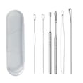 thumbnail image 3 of Juego de cucharas para cerumen, 6 piezas Juego de cucharas para cerumen de acero inoxidable para evitar resbalones Herramientas de eliminación de cera para oídos de fácil limpieza(#1), 3 of 5
