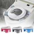 DLQT Gray And White Foldable Toilet Children'S Toilet Baby Toilet Foldable Toilet Outdoor Travel ...