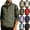 Army Green, variant on Mens Stand Collar Zip Up Vest Multi Zipper Pocket Sleeveless Outdoor Shell Waistcoat for Hiking