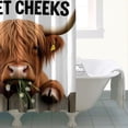 thumbnail image 4 of Highland Cow with Flowers 72"x84" Shower Curtain,Bathroom Decorative Shower Curtains Set with 12 Hooks,Modern Waterproof Washable Shower Curtain, 4 of 4