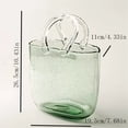 thumbnail image 2 of Cesta de transporte con forma de bolsa, jarrón de cristal verde, flores acuáticas, flores secas, adorno, pecera, decoración del hogar, 2 of 5