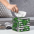 thumbnail image 6 of Yiaed Palm Greenery Print Tissue Box Cover, PU Leather Decorative Organizer for Tabletop, Bathroom, Car, Office Creative Decorative, 6 of 7