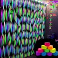 thumbnail image 4 of 1200 feet Glow Crepe Paper Streamers UV Glow Party Neon Streamer Black Light Reactive Fluorescent Neon Paper Party Streamers Glow in The Dark Wedding Birthday Blacklight Party Decorations, 4 of 8