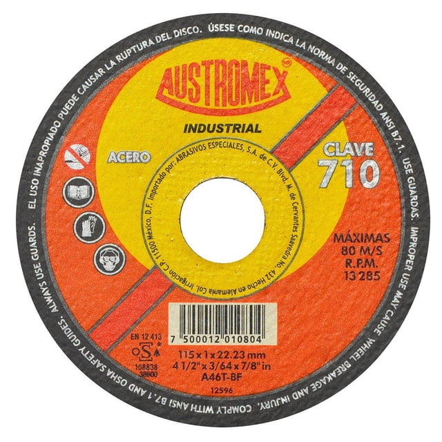 Disco Para Cortar Acero Austromex 11.5X0.1 Cm