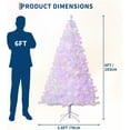 thumbnail image 4 of Senfot 6FT White Christmas Tree with 150 Led Lights, Artificial Christmas Tree with 288 Branch Tips & Sturdy Metal Stand, Indoor Outdoor Christmas Decoration for Home Office, Holiday,Party, 4 of 9
