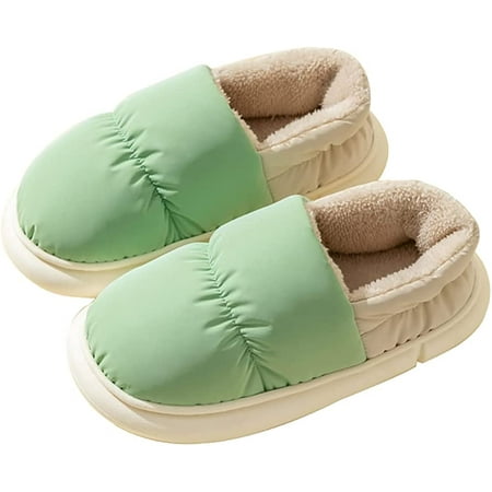 

CoCopeaunt Women Slippers Winter Comfory Memory Foam Shoes Fluffy Plush Lining Sandal