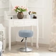 thumbnail image 3 of Adjustable Vanity Stool, 360 ° Swivel Vanity Chair for Makeup Room, Pink Stool Chair for Vanity, Small Faux Leather Vanity Stools for Bathroom, Living Room, 3 of 7