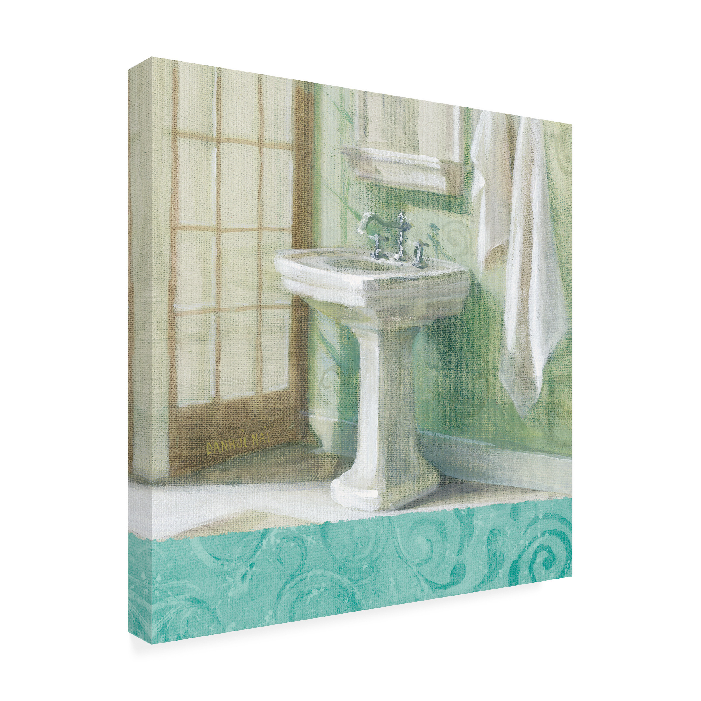 Trademark Fine Art 'Refresh Bath Border II' Canvas Art by Danhui Nai