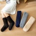 thumbnail image 5 of ievspot 1 Pair Women Winter Socks Mid-tube Thick Thermal Insulation Home Bedroom Wear Floor Socks Knitted Daily Wear Sport Socks, 5 of 8