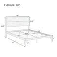 thumbnail image 5 of Euroco Mid-Century Full Size Platform Bed, Bamboo Wood Bed for Bedroom, Chocolate, 5 of 9