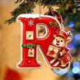 thumbnail image 5 of JeashCHAT Initial Letter Christmas Ornaments, Red Personalized Christmas Initial Ornaments Cute Reindeer Pendant Christmas Tree Hanging Decorations Xmas Gifts, 5 of 5