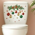 thumbnail image 1 of Christmas Leaf Hanging Toilet Sticker Wall Sticker Toilet Lid Water Tank Decoration Sticker, 1 of 7