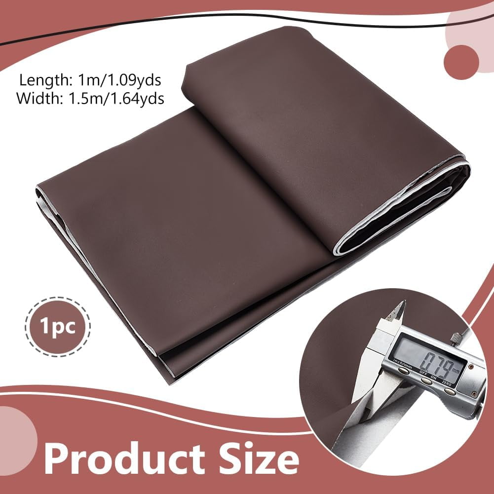 Leather Fabric Upholstery Leather Marine Vinyl Fabric Soft Leather Material for Sofa Bags Chairs Car Seats DIY Crafts Chocolate 39×59 inch Chocolate DIY