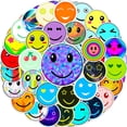 thumbnail image 1 of Stickers Kedikamodi 100 piezas impermeables de caritas felices de vinilo, 1 of 7
