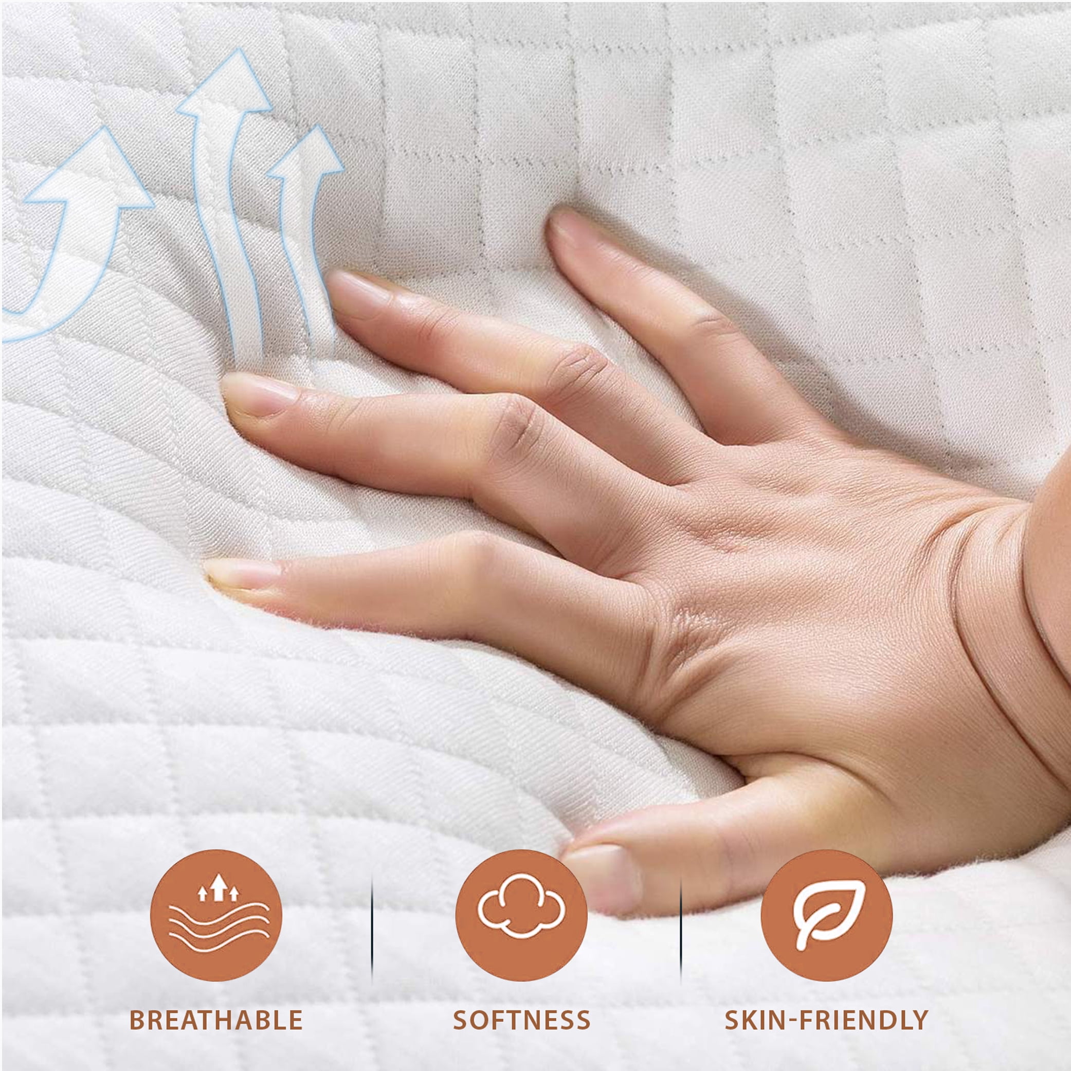 XF XINFENG 8 Inch Twin Single Mattress Memory Medium Firm Foam CertiPUR-US Certified Sleep & Pressure Relief Mattress-in-a-Box, White