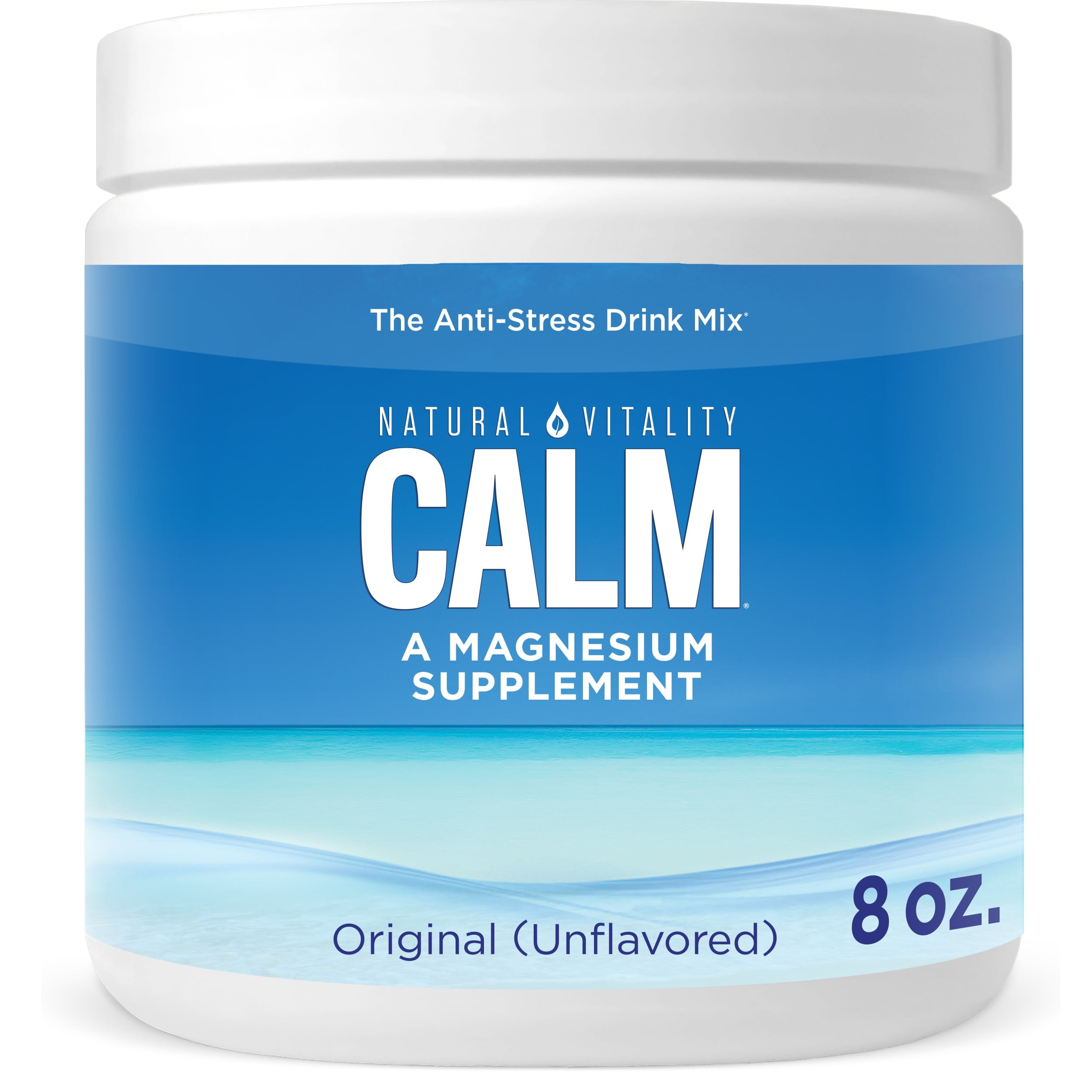 Natural Vitality Calm Magnesium Powder, Unflavored, 8 Ounces