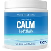 Natural Vitality Calm Magnesium Powder, Unflavored, 8 Ounces