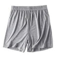 thumbnail image 1 of Pantalones QIIBURR para mujer, cintura elástica, pantalones cortos de verano para mujer, cintura elástica, lisos, finos, de color liso, estilo informal, pijamas holgados, pantalones de casa,, 1 of 8