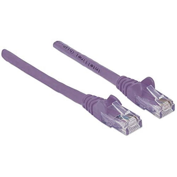 Intellinet Network Cable, Cat6, UTP, 100% Copper, 14 ft., Purple