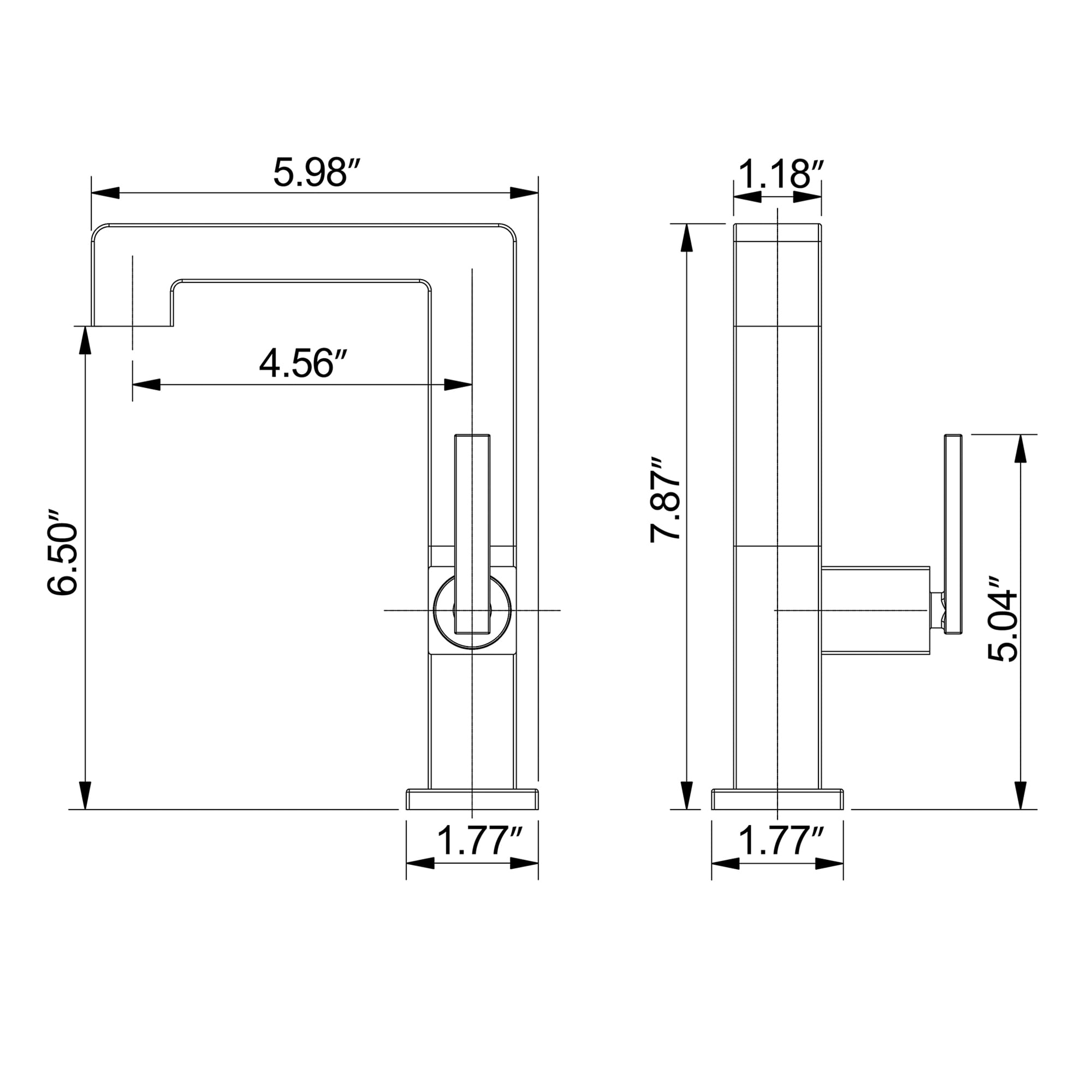 Solid Brass Single Hole Bathroom Sink Faucet