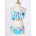 thumbnail image 3 of YONGHS Kids Girls Bikini Suit Swimwear Spaghetti Straps Vest Top with Bottom Set  2-10 Blue 10, 3 of 6