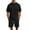 A Black, variant on 2 Piece Short Set for Men Men's Solid Color T-Shirt Short Sleeve And Drawstring Elastic Waist Shorts Casual Set Suit Light Blue L
