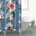 thumbnail image 4 of Waterproof Beautiful Colorful Floral Shower Curtain 72x72 Inch Boho Style Polyester Unique Shower Curtain for Bathroom Hotel Home Decor with 12 Plastic Hooks, 4 of 5