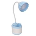 thumbnail image 3 of Lámpara LED de escritorio con flexión de 360 grados, recargable por USB, protección para los ojos, soporte para bolígrafo, lámpara de noche bonita para el hogar y la habitación, color azul, 3 of 5