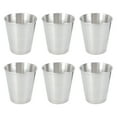 thumbnail image 1 of KAKOWELY 6 vasos de acero inoxidable para chupitos de acero inoxidable, vasos duraderos para bebidas espirituosas, 1 of 5