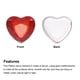 thumbnail image 4 of 60 Pcs Acrílico Corazón Rhinestone 12mm Stickers de Gemas de Plástico para Manualidades, Rojo Profundo, 4 of 7
