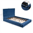thumbnail image 5 of [US IN STOCK] Queen Size Upholstery Low Profile Storage Platform Bed with Storage Space on both Sides and Footboard,Blue, 5 of 9