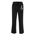 thumbnail image 2 of Lilgiuy Men Solid Casual Elastic Waistband Pocket Cotton Linen Panel Trousers Pants for Golf,Basketball or Athletic Activities, 2 of 5