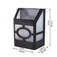 thumbnail image 2 of Lámpara solar Luz de pared solar retro Impermeable al aire libre 2LED Luz de jardín cuadrada para cerca, 2 of 5