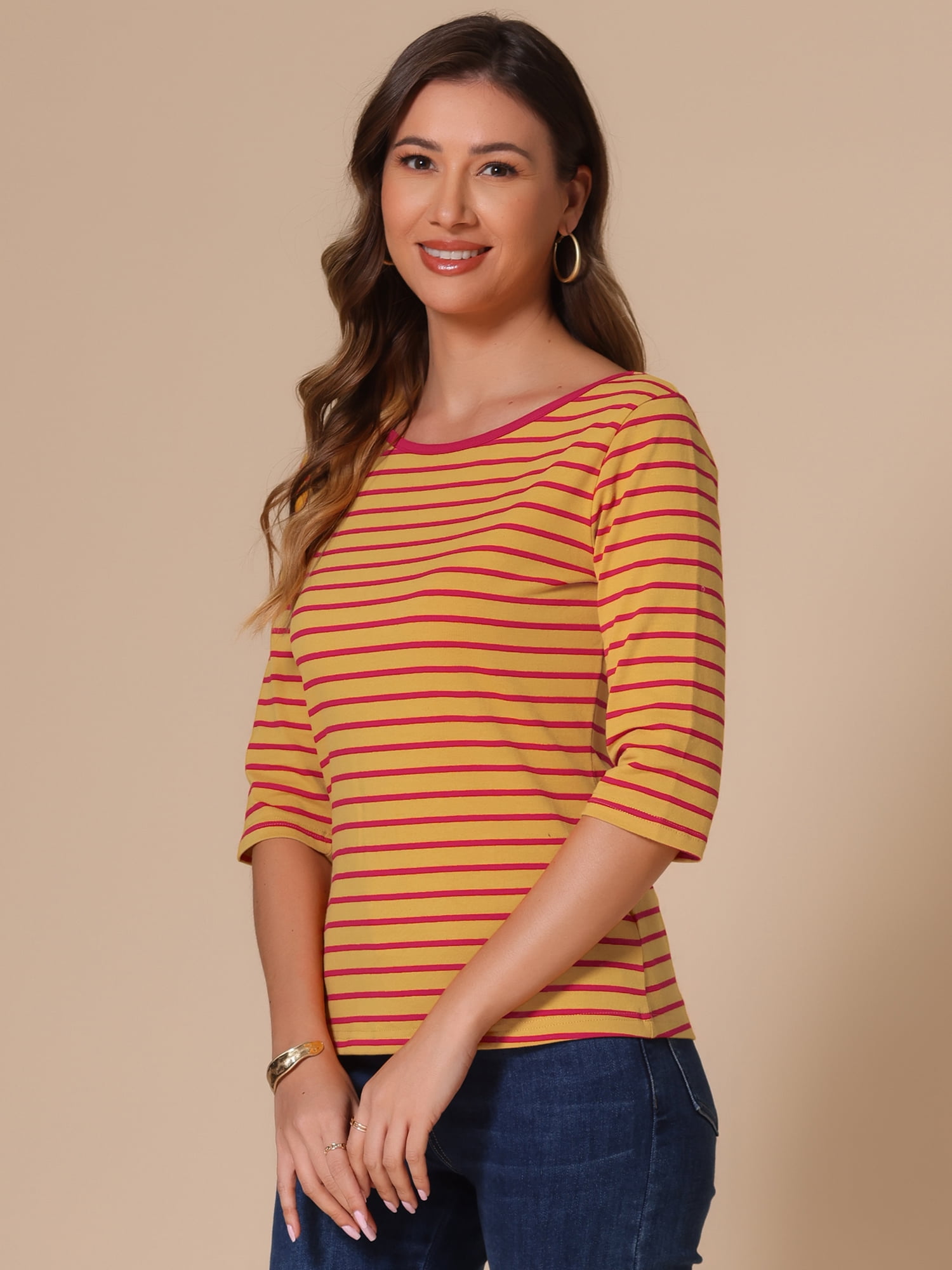 DARING DIVA Women's Halloween Costume 1/2 Sleeve Floral Top S Yellow Red
