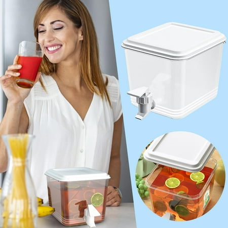 

Cold Kettle in Refrigerator High Temperature Plastic Storage for Fruit Juice Household Large Capacity Lemonade Bucket Beverage Dispenser with Spigot for Home Party Bar